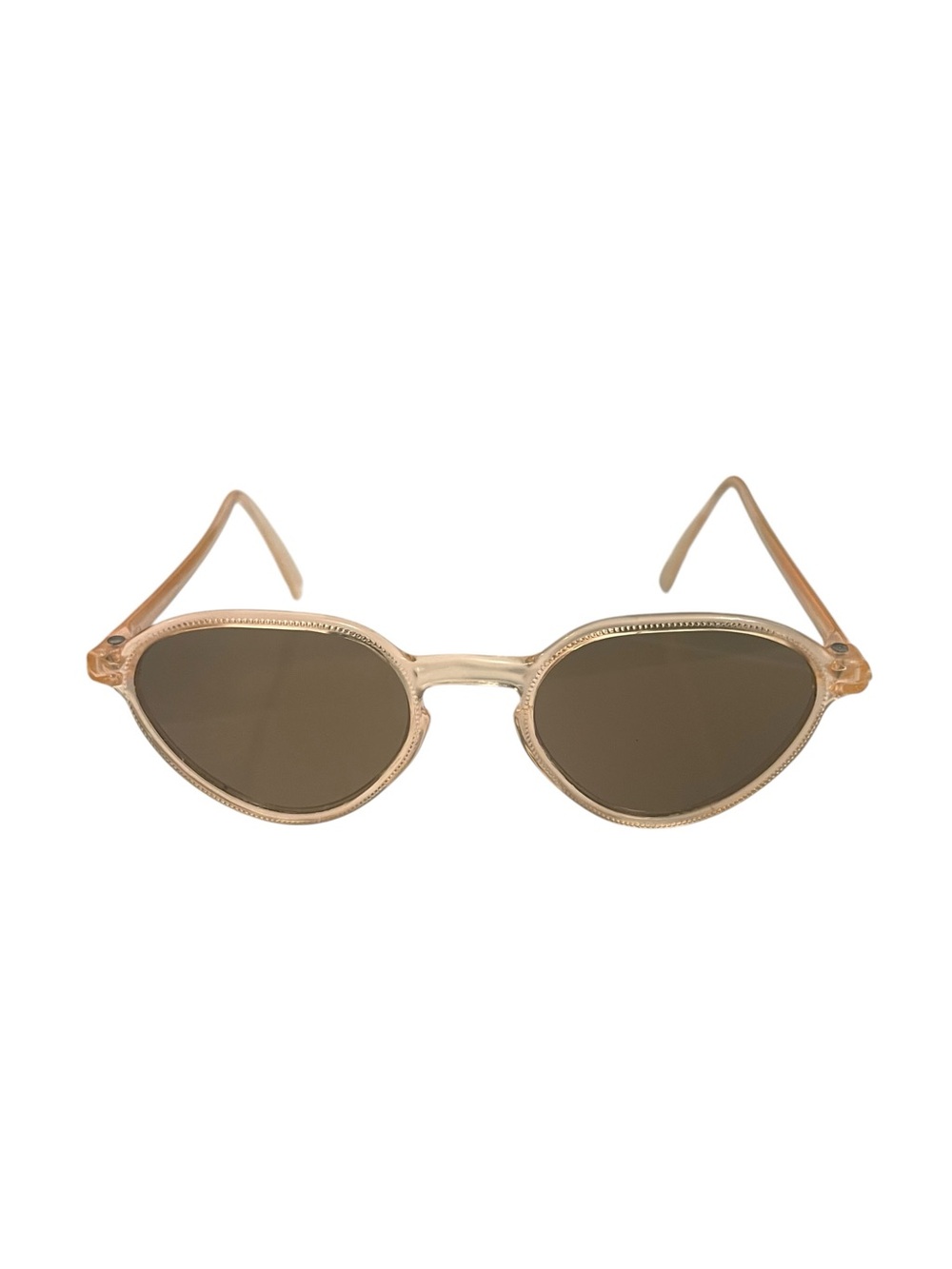 Vintage 1950s 60s Kids Clear Lucite Round Sunglasses Mid Century